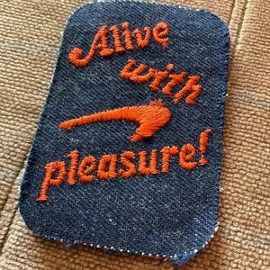VTG Newport Cigarettes Alive With Pleasure Denim Jean Patch 1980's NOS RARE FIND